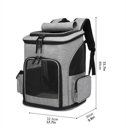 CozyPaws Expandable Pet Backpack