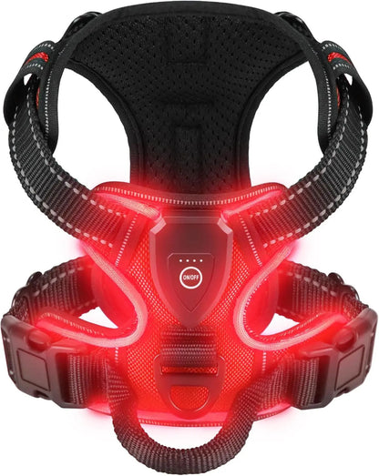 Rechargeable LED Glowing Luminous Dog Harnesses