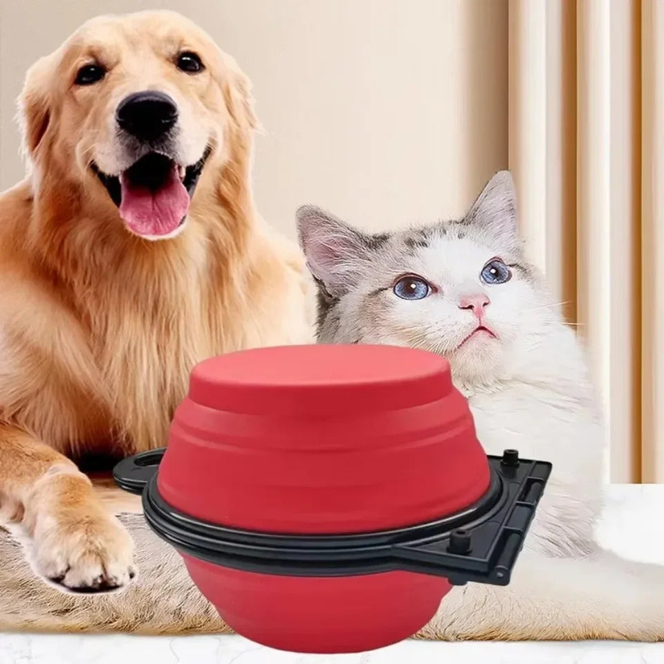 1-Piece 2-in-1 Foldable Dual-Bowl Portable