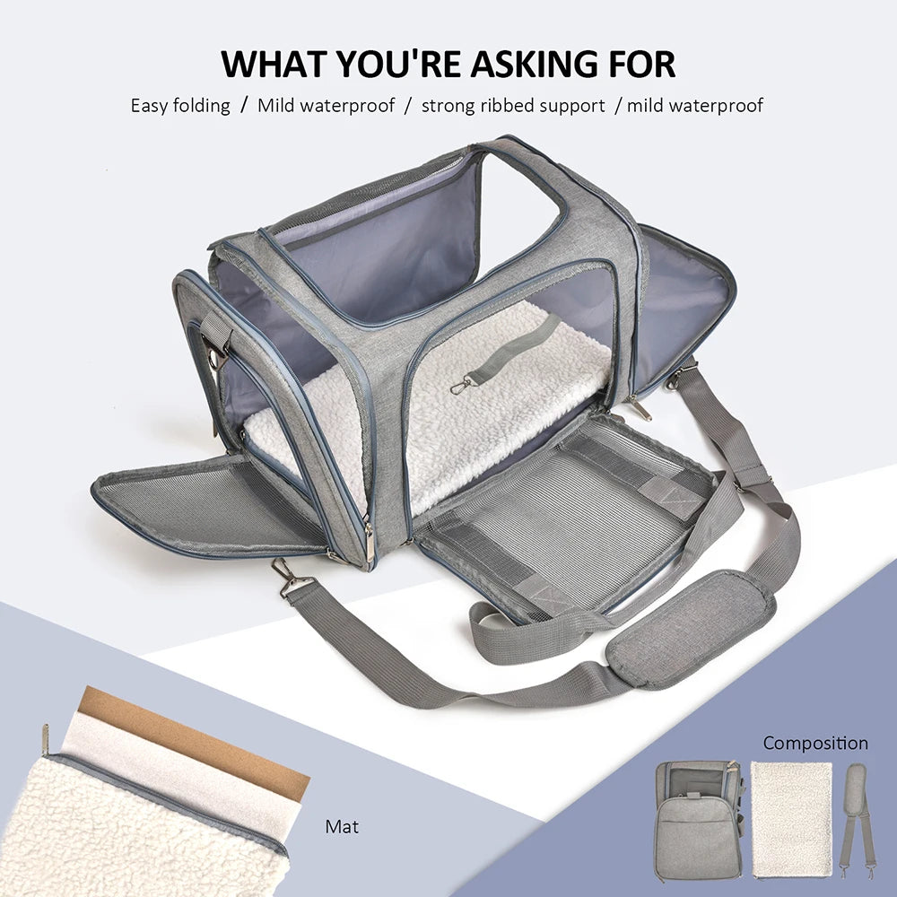 Small Dog/Cat Soft Backpack Carrier - Airline Approved
