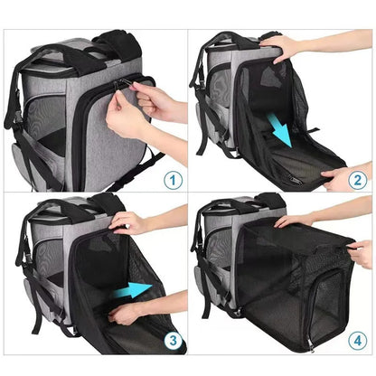 CozyPaws Expandable Pet Backpack