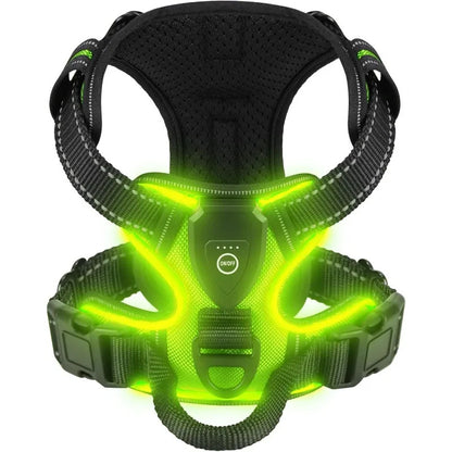 Rechargeable LED Glowing Luminous Dog Harnesses
