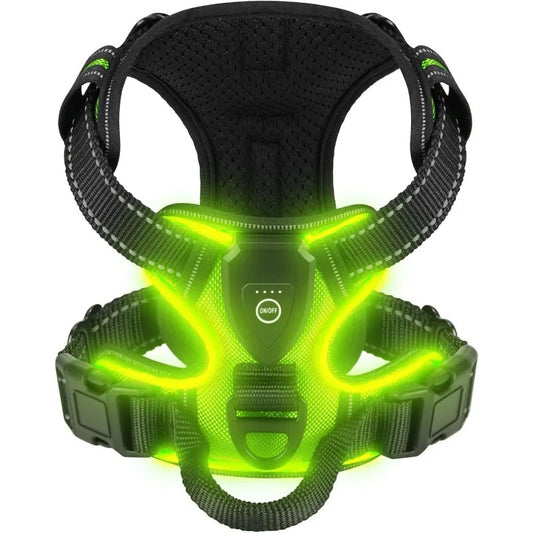 Rechargeable LED Glowing Luminous Dog Harnesses