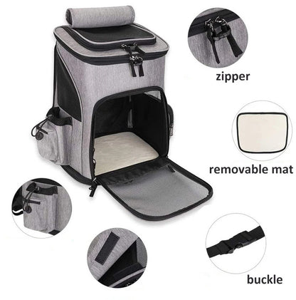 CozyPaws Expandable Pet Backpack