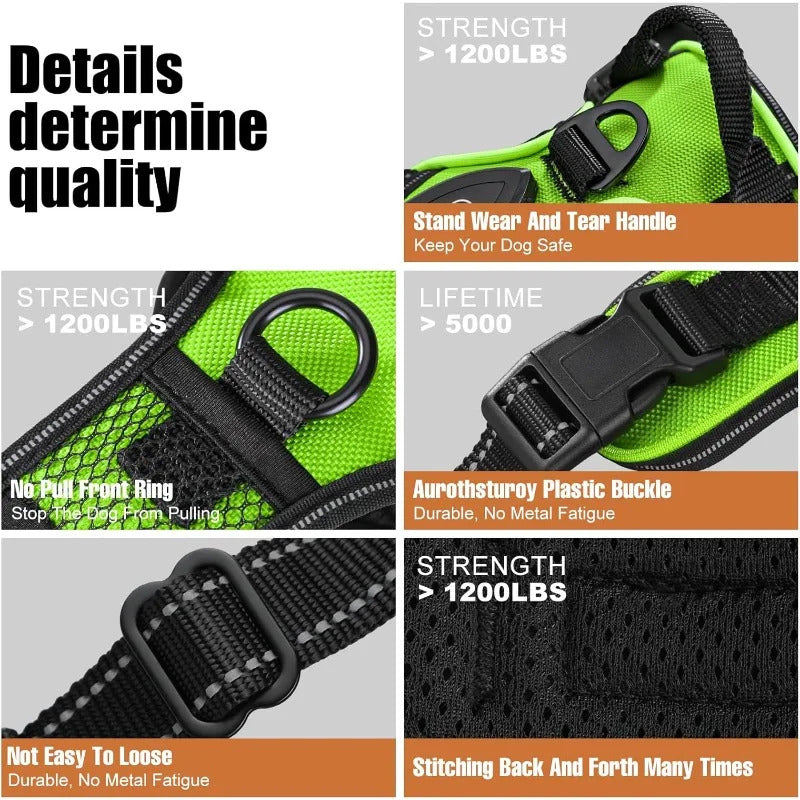 Rechargeable LED Glowing Luminous Dog Harnesses