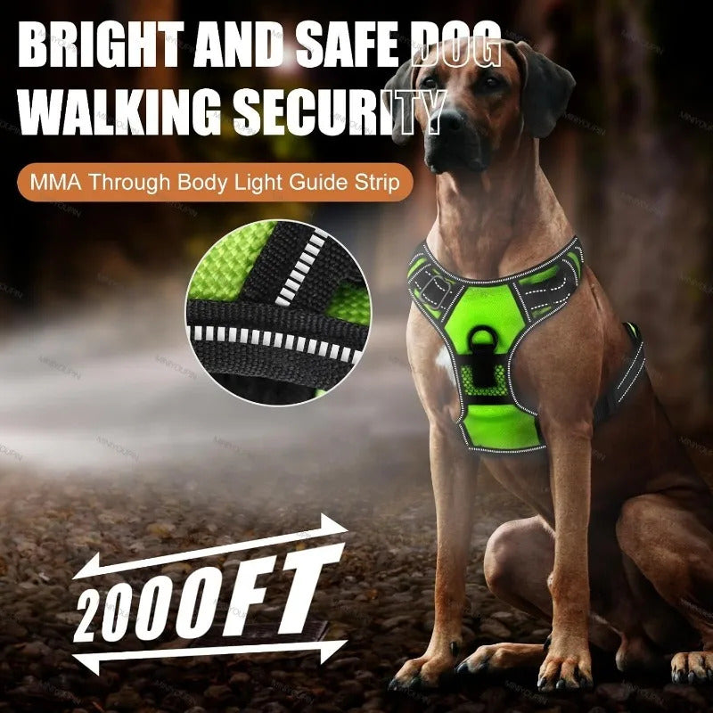 Rechargeable LED Glowing Luminous Dog Harnesses