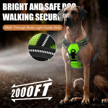 Rechargeable LED Glowing Luminous Dog Harnesses
